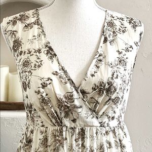 Banana Republic Floral Dress in Neutral Tones